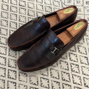Salvatore Ferragamo Mens Brown Loafers Sz 9EU